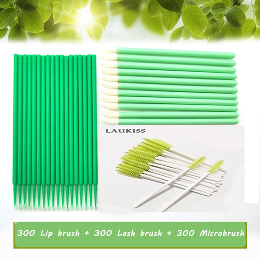 300Pcs Eyelash Applicator Lip Brush Micro Brush Lash Brush Make Up Brush For Extending Eyelashes Same Color Suit