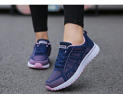 Women Casual Shoes Fashion Breathable Walking Mesh Flat Shoes Sneakers Women 2021 Gym Vulcanized Shoes White Female Footwear