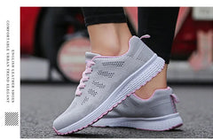 Women Casual Shoes Fashion Breathable Walking Mesh Flat Shoes Sneakers Women 2021 Gym Vulcanized Shoes White Female Footwear