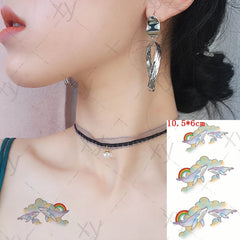 Waterproof Temporary Tattoo Tai Chi Gold Fish Pisces Art Tatto Stickers Flash Tatoo Fake Tattoos Wrist for Girl Women Lady Kids