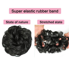 MERISIHAIR Synthetic Curly Chignon Messy Scrunchies Elastic Band Hair Bun Hairpiece High Temperture Fiber Fake Hair