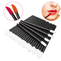 50 Pcs Disposable Lip Brush Soft Lipstick Mascara Wands Applicators Eyelash Cleaner Cosmetic Brushes Women Make Up Tools