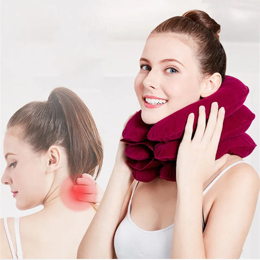 Inflatable Neck Massage Instrument Neck Traction Apparatus Device Soft Neck Cervical Collar Pillow Pain Stress ReliefNeck Brace