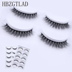 New Full 5 Pairs one box 3D Mink Hair False Eyelashes Natural Thick Long Eye Lashes Wispy Makeup Beauty Extension Tools H13