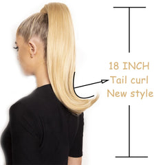 MERISIHAIR Synthetic Long Straight Wrap Around Clip In Ponytail Hair Extension Heat Resistant Pony Tail Fake Hair