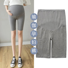 5645# Summer Thin Cotton Maternity Half Legging Sports Casual Yoga Belly Legging Clothes for Pregnant Women Pregnancy Shorts