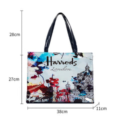 Simple Fashion Style Jelly Handbag for Women Eco Friendly Flower Tote Shopping Bag Reusable Waterproof PVC Shoulder Shopper Bags