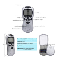 Electric Tens Unit Machine Pulse Massager Muscle Stimulator Therapy Pain Relief Digital Massage Electric Meridian Body Massage