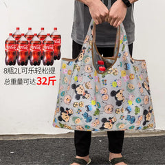 Disney Women's Tote Bags Mickey Mouse Donald Duck Cartoon Waterproof Shopping Bag Foldable Portable Storage Bags Girls Handbags