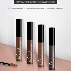 POPFEEL 3D Fiber Eyebrow Gel Cream Waterproof Makeup Liquid Eyebrow Dyeing Shadow Tint Eyebrow Pencil Long Lasting Eye Make Up