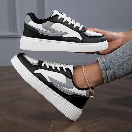 Women's Sneaker Metal Color Casual Vulcanized Sport Shoes Fashion White Shoe for Woman Flats Shoes Summer Breathable shoes Women