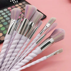 10pcs Makeup Brushes Set Soft Hair Foundation Brush Powder Blush Contour Eyebrow Eyeshadow Women Cosmetic Blending Make Up Tools