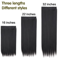 MERISIHAIR Synthetic No Clips Invisible Wire Hair Extension Artificial Fake False Long Short Straight Hairpiece Blonde For Women