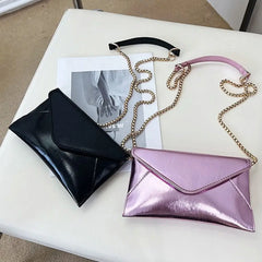 Fashion Women's Evening Shoulder Bag PU Leather Clutch Purse Wedding Party Prom Wedding Envelope Handbag Silver Crossbody Bag