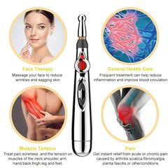 Electric Acupuncture Pen Laser Meridians Therapy Heal Energy Electronic Back Massage Pain Relief Neck Relax Body Massager Tools