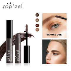 POPFEEL 3D Fiber Eyebrow Gel Cream Waterproof Makeup Liquid Eyebrow Dyeing Shadow Tint Eyebrow Pencil Long Lasting Eye Make Up