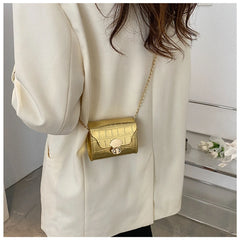 Fashion Travel Purse Mini Wallet Small Square Bag Girls' Wallet Crossbody Bag Shoulder Bag For Women Black Gold Silver