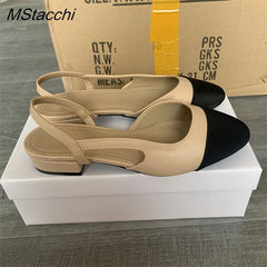 All-match Flat Shoes Women Sandals Non-Slip Soft Leisure Shoes Mixed Colors Comfort Low Heel Femme Thick Bottom Designer Shoes