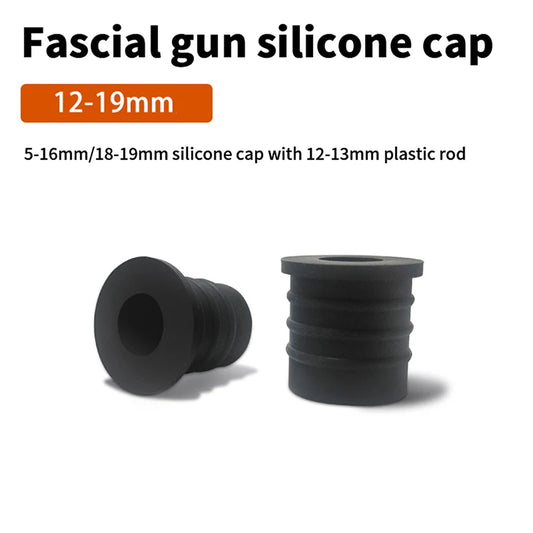 1x Silicone Cap Fascia Gun Massage Head 12-19mm Massager Adapter Replacement Muscle Stimulator Body Relax Shaping Exerciser Part