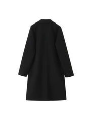 Willshela Women Fashion Solid Open Stitch Long Trench Coats Vintage V-Neck Full Sleeves Female Chic Lady Outfits