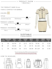 Weird Puss Ribbed Women 2 Piece Set Polo Neck Button Shorts Crop Tops+Mini Skirts Matching Stretch Elegant Streetwear Outfits