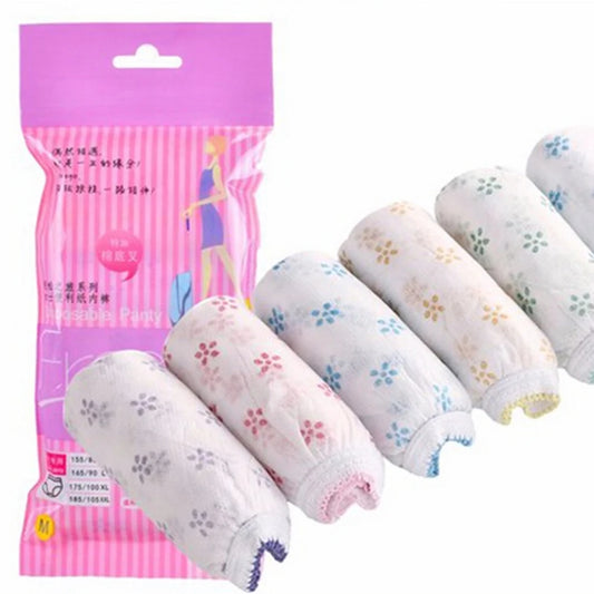 7Pcs/lot Cotton Pregnant Disposable Underwear Panties Briefs Prenatal Postpartum Underpants