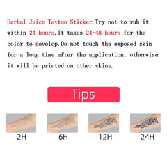 Temporary Tattoos Man Mechanical Demon Punk Herbal Juice Tattoo Sticker Half Arm Waterproof Fake Tatto Trendy Sexy Hotwife Art