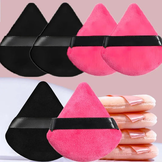 Triangle Velvet Cosmetic Puff Make Up Sponges Wet Dry Use for Face Eye Contouring Shadow Cosmetic Foundation Makeup Tool