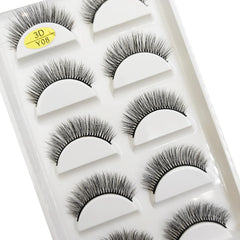 5 Pairs Natural 3D Mink False Eyelashes, Soft Wispy, Fluffy Eye Faux Lashes, Make Up Eyelash, Beauty Cat Cilios, 9 Styles