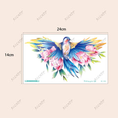 Waterproof Temporary Tattoo Sticker Bird Flower Sexy Fake Tatto Flash Tatoo Chest waist and back Tato for Girl Women