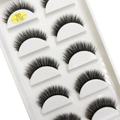 5 Pairs Natural 3D Mink False Eyelashes, Soft Wispy, Fluffy Eye Faux Lashes, Make Up Eyelash, Beauty Cat Cilios, 9 Styles