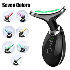 New 7 Color Neck Beauty Device EMS Face Lifting Massager Double Chin Remover Photon Anti Wrinkle Skin Facial 1pcs/set