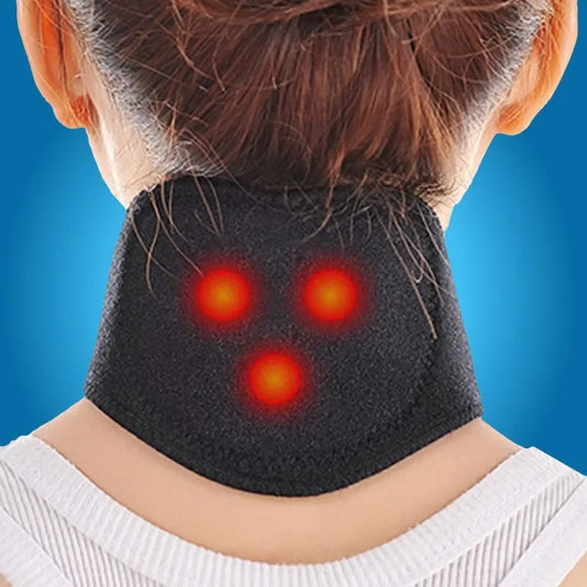 1Pc Tourmaline Belt Neck Guard Magnetic Self-heating Therapy Neck Support Collar Neck Wrap Pain Relief Heat Neck Brace Support