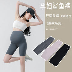 Summer Thin Seamless Half Legging for Maternity High Waist Slim Breathable Safety Underpants for Pregnant Women Youth Pregnancy