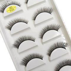 5 Pairs Natural 3D Mink False Eyelashes, Soft Wispy, Fluffy Eye Faux Lashes, Make Up Eyelash, Beauty Cat Cilios, 9 Styles