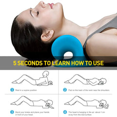 Neck Shoulder Stretcher Relaxer Cervical Chiropractic Traction Device Massage Pillow for Pain Relief Cervical Spine Alignment