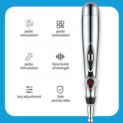 Electric Acupuncture Point Massage Pen Pain Relief Laser Therapy Electronic Meridian Energy Pen Body Head Back Neck Leg Massager