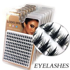 1 Box/150 Bunches Mink Eyelashes 3D Natural Russian Individual Eyelash extension Eyelash cluster Makeup Tool Lashes wholesale