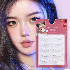 5 Pair Natural Lower Eyelashes Makeup Soft Handmade Clear Thin Band Under False Lashes Strip DIY Eyelashes Extension Beauty Tool