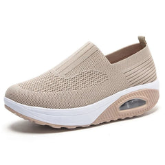 Summer Women Fashion Vulcanized Sneakers Platform Solid Color Flat Ladies Shoes Casual Breathable Wedges Ladies Walking Sneakers