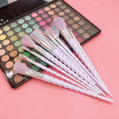 10pcs Makeup Brushes Set Soft Hair Foundation Brush Powder Blush Contour Eyebrow Eyeshadow Women Cosmetic Blending Make Up Tools