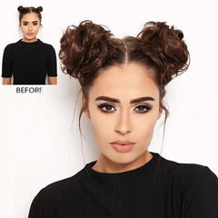 Synthetic Hair Bun Extensions Messy Curly Elastic Hair Scrunchies Hairpiece Synthetic Elegent Curly Chignon Hair for Women