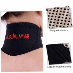 Self-heating Tourmaline Neck Magnetic Therapy Support Belt Black Protect Band Neck Support Massage Health Care