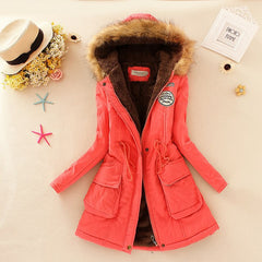 2023 New Autumn Winter Women Cotton Jacket Padded Casual Slim Coat Emboridery Hooded Parkas Wadded Warm Overcoat