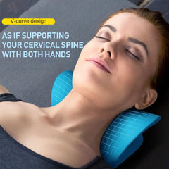 Neck Shoulder Stretcher Relaxer Cervical Chiropractic Traction Device Massage Pillow for Pain Relief Cervical Spine Alignment