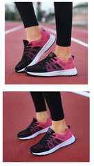 Women Casual Shoes Breathable Walking Mesh Lace Up Flat Shoes Sneakers Women Tenis Feminino Pink Black White