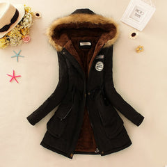 2023 New Autumn Winter Women Cotton Jacket Padded Casual Slim Coat Emboridery Hooded Parkas Wadded Warm Overcoat