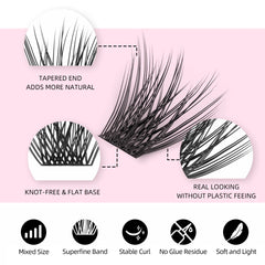 False Eyelashes Natural Soft