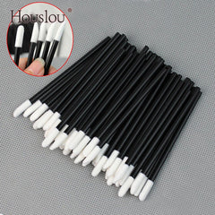 50 Pcs Disposable Lip Brush Soft Lipstick Mascara Wands Applicators Eyelash Cleaner Cosmetic Brushes Women Make Up Tools