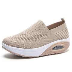 Summer Women Fashion Vulcanized Sneakers Platform Solid Color Flat Ladies Shoes Casual Breathable Wedges Ladies Walking Sneakers